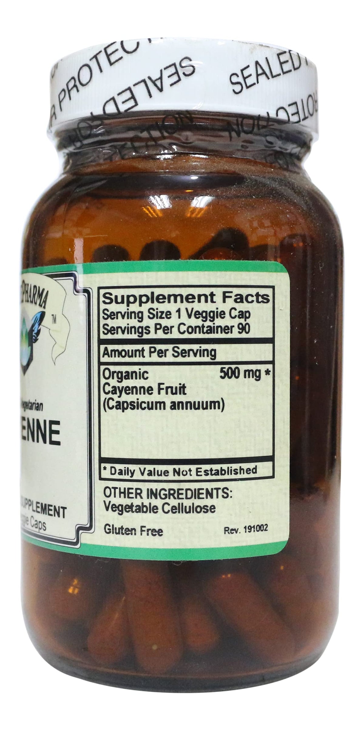 AlchePharma Cayenne Fruit Organic 500mg Capsules - 90 Vegetarian Capsules - image 2