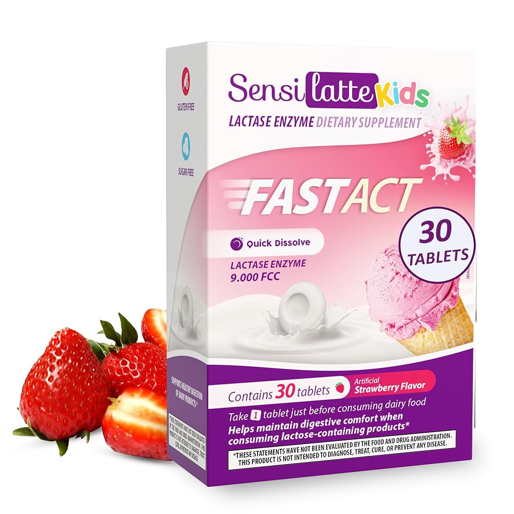 SENSI LATTE Lactase Enzyme 30 Tablets Vanilla - 9