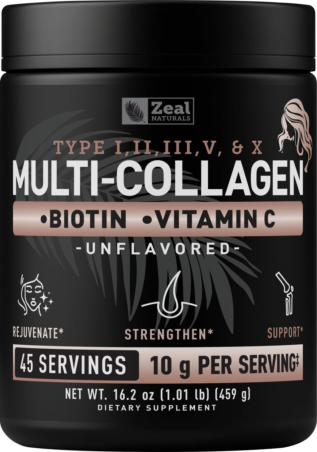 Zeal Naturals Premium Multi Collagen Peptides Protein Powder