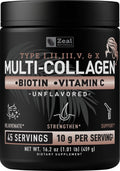 Zeal Naturals Premium Multi Collagen Peptides Protein Powder