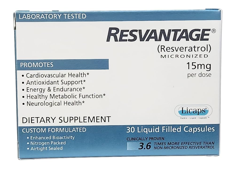RESVANTAGE Resveratrol Antioxidant - 30 Liquid Capsules