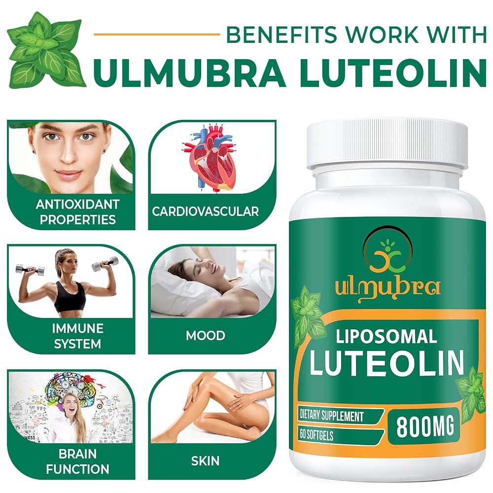 Ulmubra 800 MG Liposomal Luteolin Supplement - Maximum Absorption