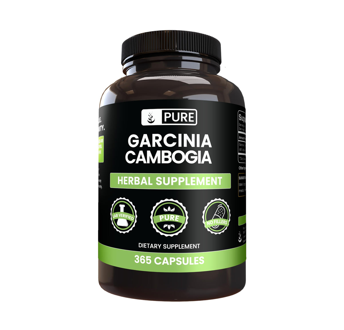 PURE ORIGINAL INGREDIENTS Garcinia Cambogia Extract - 365 Capsules