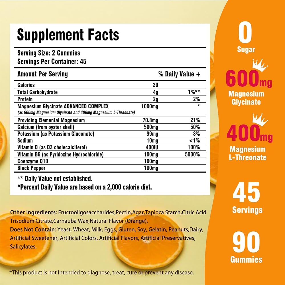 PEXCIN Magnesium Glycinate Gummies for Calm & Sleep - 180 Count - image 3