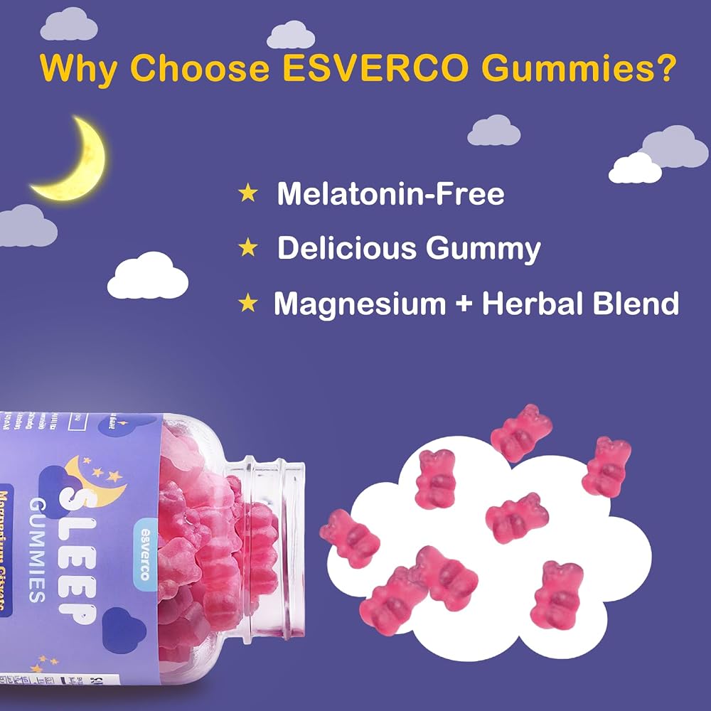 esverco Sleep Gummies, 500mg Magnesium Citrate