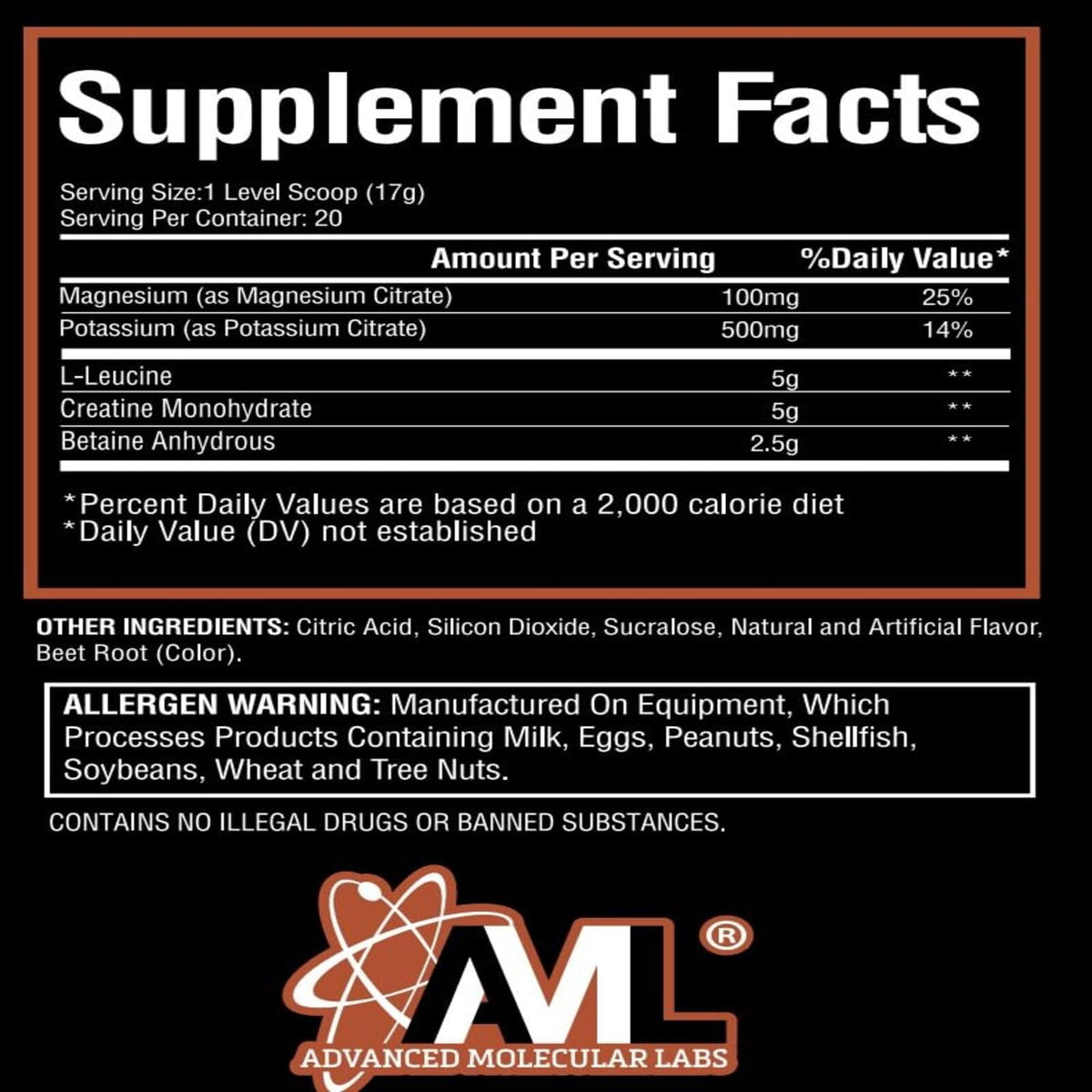 AML Advanced Molecular Labs Post-Workout Powder Mixed Berry - 12.3 oz - image 2