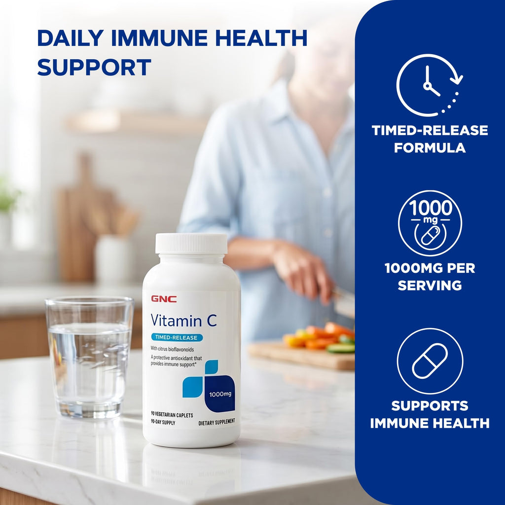 GNC Vitamin C Time-Released 1000mg - 180 Tablets - image 3