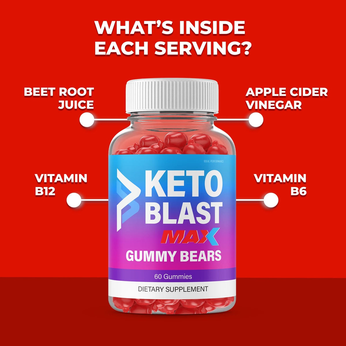 IDEAL PERFORMANCE Blast Keto ACV Gummies - 300 Count - image 5