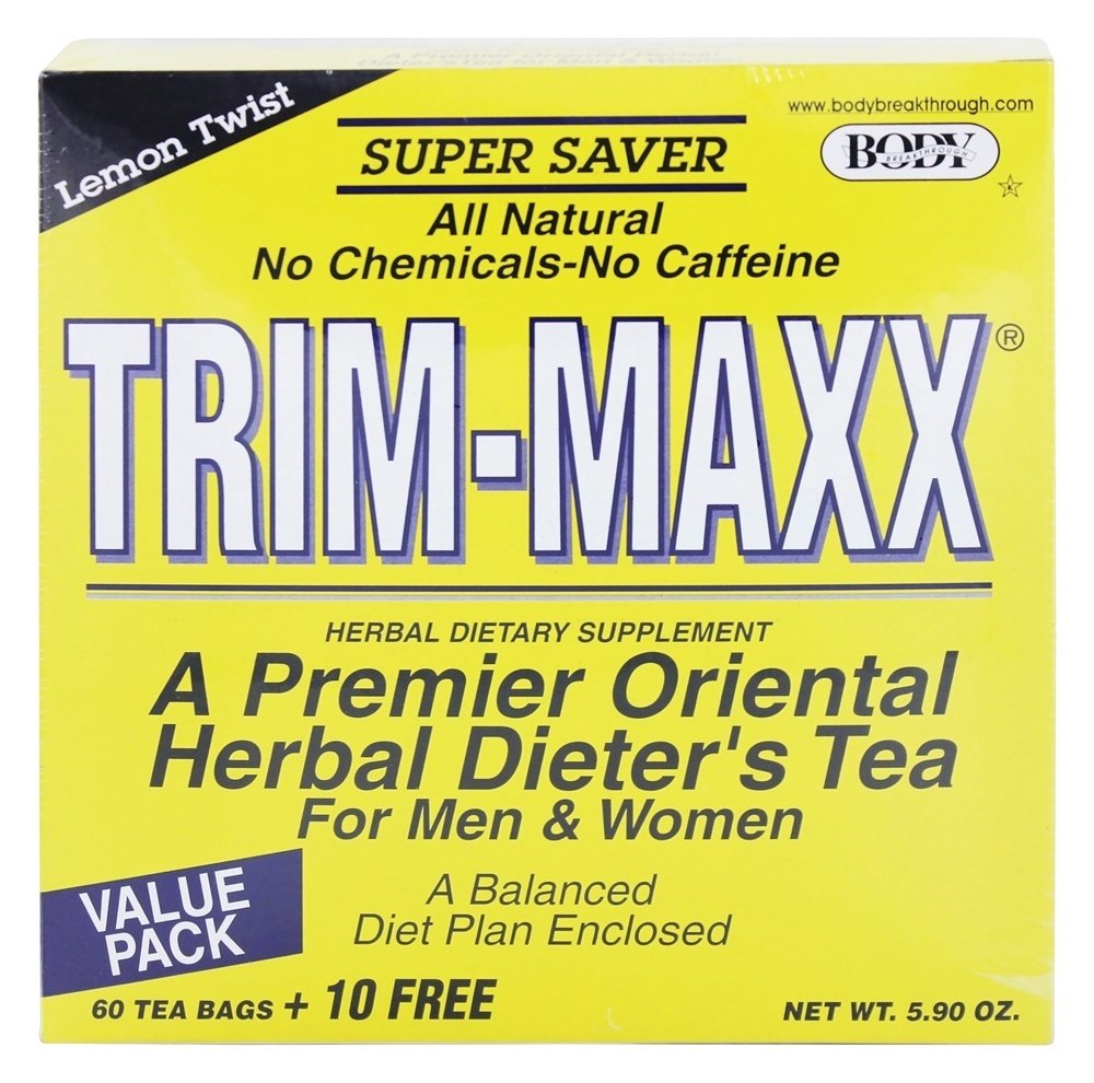 Body Brkthrough Trim-Maxx Lemon Twist Tea Bags - 70 Count