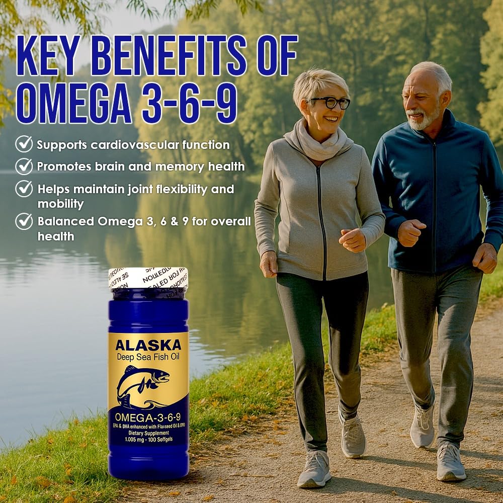 NCB Alaska Deep Sea Fish Oil Omega 3-6-9 - 100 Softgels - image 9