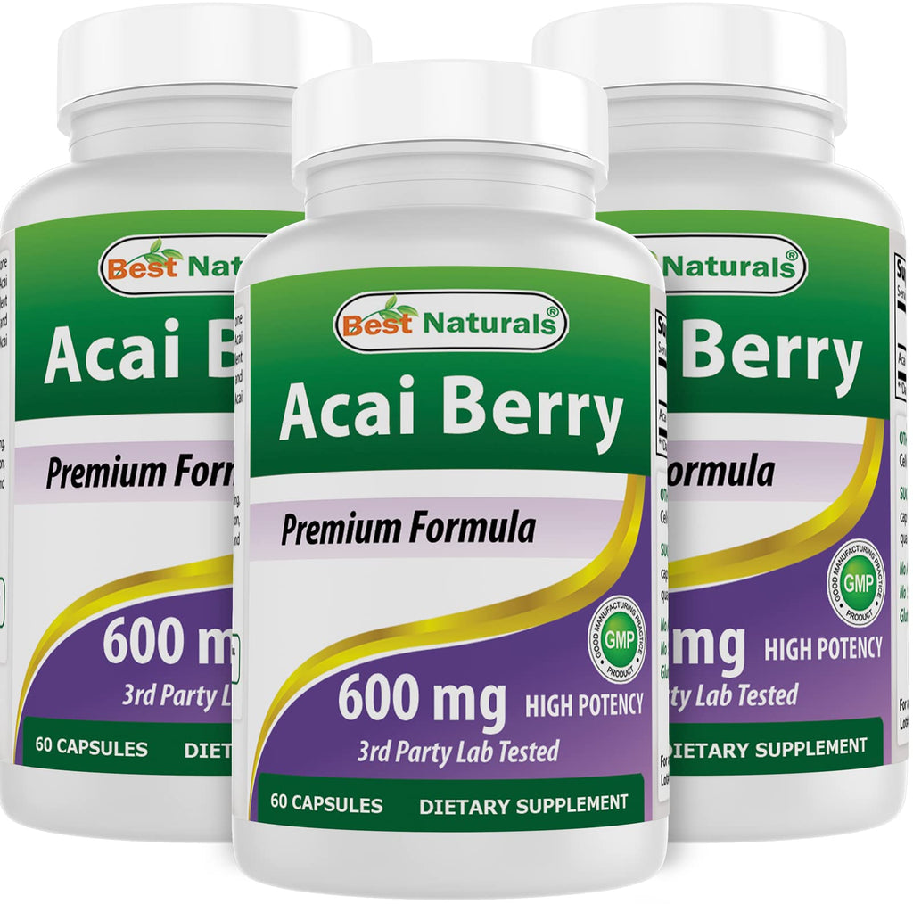 Best Naturals Acai Berry 600 mg 60 Capsules