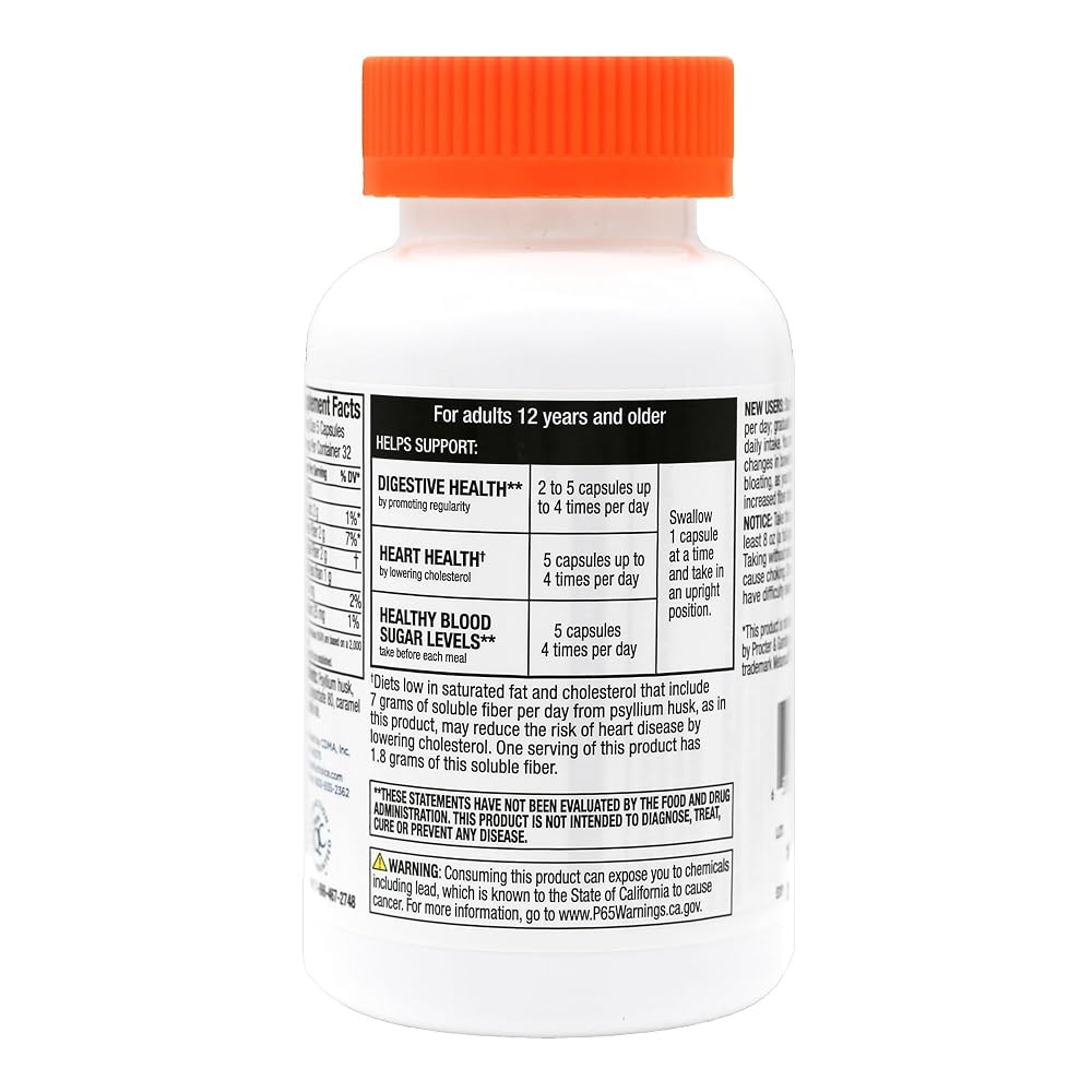 Quality Choice Fiber Capsule Laxative Supplement - 800 Capsules - image 3