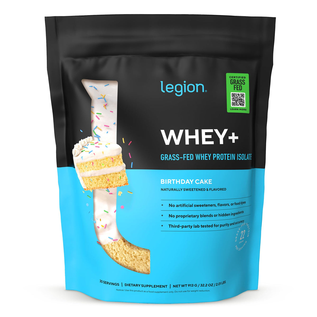 LEGION Whey+ Protein Whey Isolate from Grass Fed Cows - Whey Protein