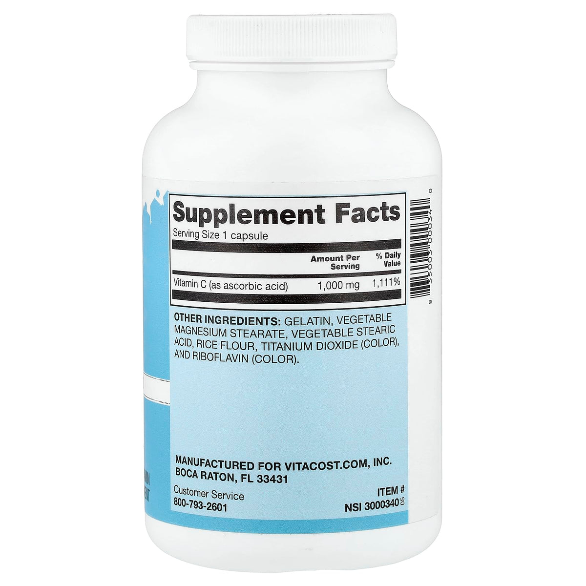 Vitacost Vitamin C 1,000 mg Antioxidant Support - 250 Capsules - image 2