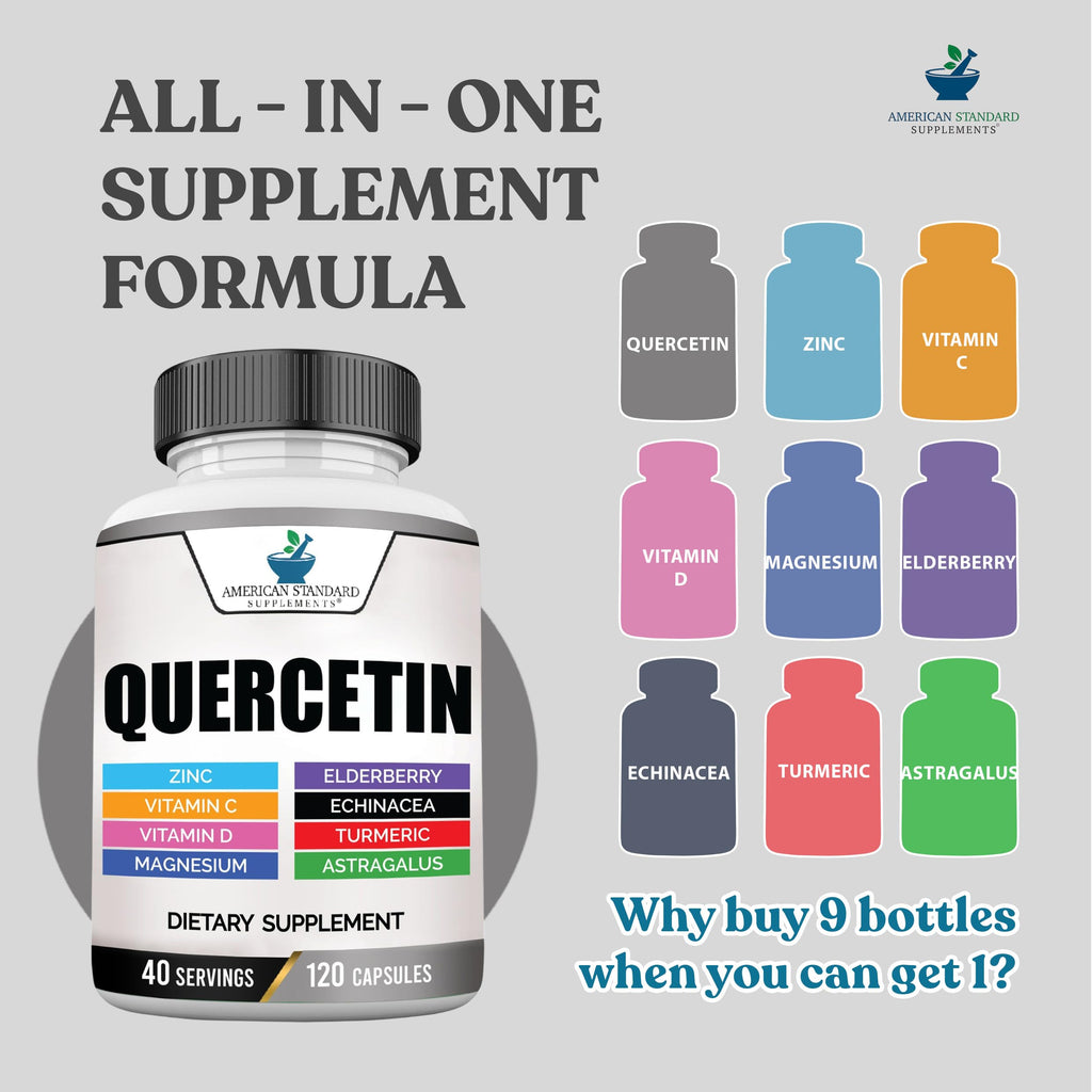 American Standard Supplements Quercetin 1000mg with Zinc & Vitamin C - image 3