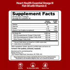 Heart Health Cardiovascular Maintenance Omega III Fish Oil with Vitamin E - image 8