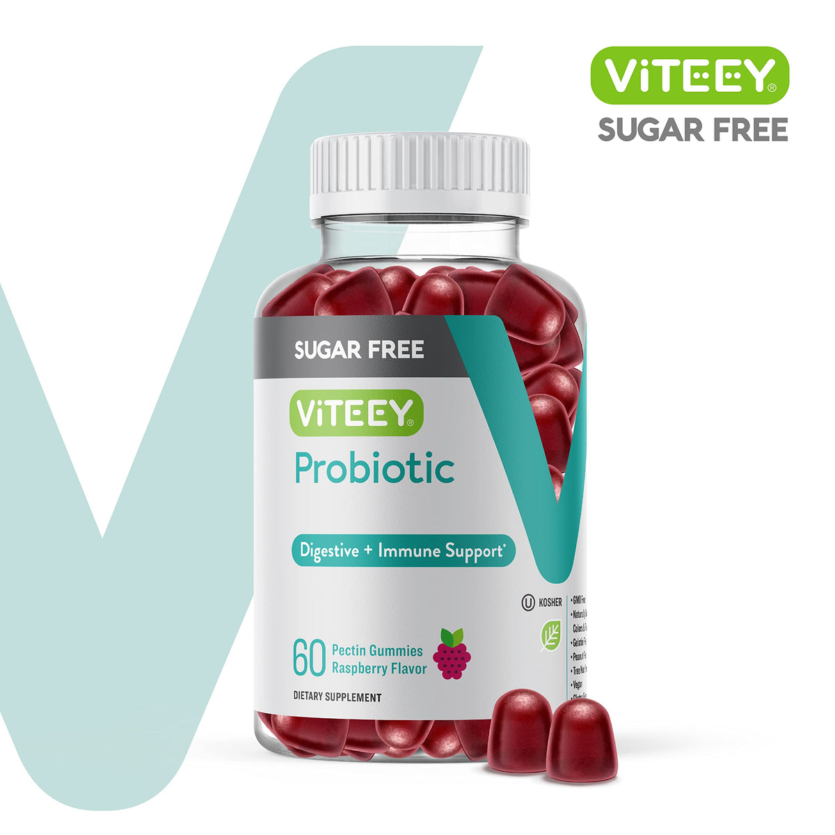 Viteey Probiotic Gummies for Women, Men & Teens - 60 Gummies - image 2