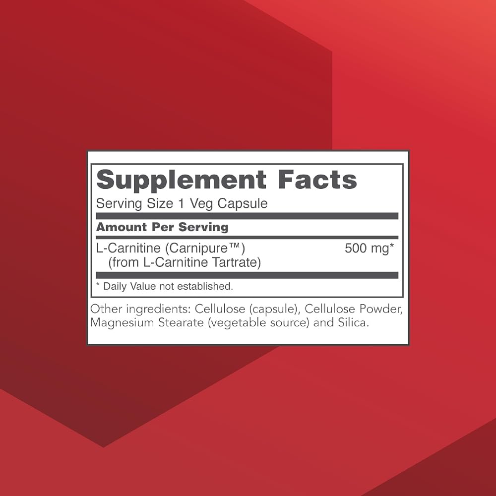 PROTOCOL FOR LIFE BALANCE L-Carnitine 500mg - 60 Vegetarian Capsules - image 2