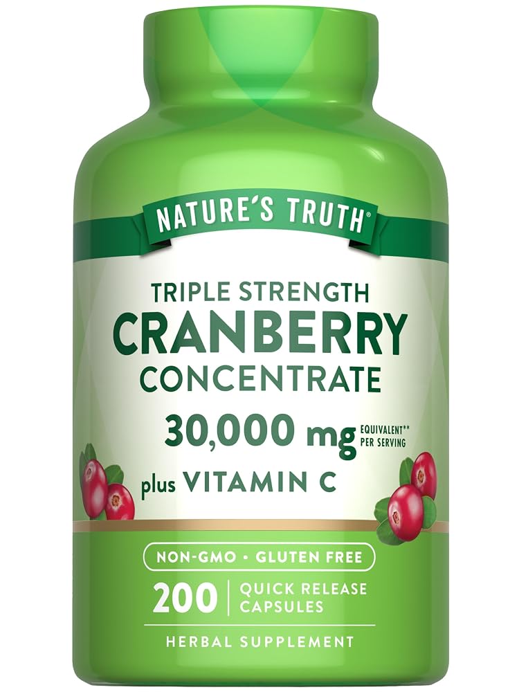 Nature's Truth Cranberry Concentrate Plus Vitamin C - 200 Capsules