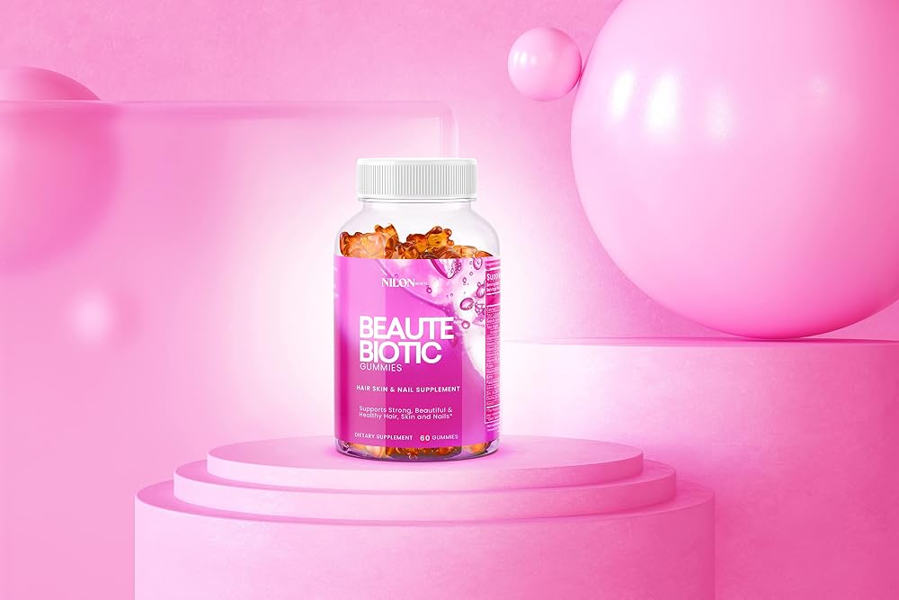 Nilon Beaute BeauteBiotic Gummies Hair Skin & Nails - 60 Gummies - image 2