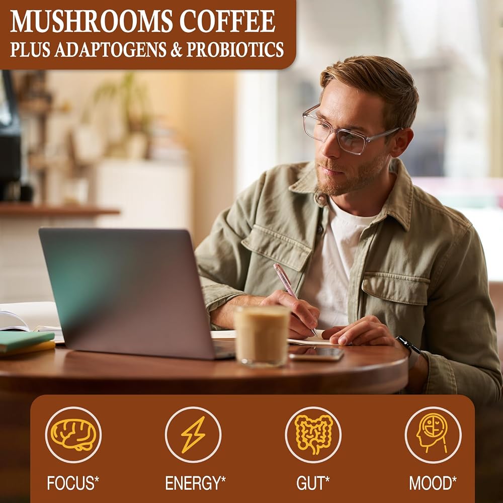 OLOBIO 11 Mushroom Coffee Powder for Focus & Energy - 5.3 oz - image 5
