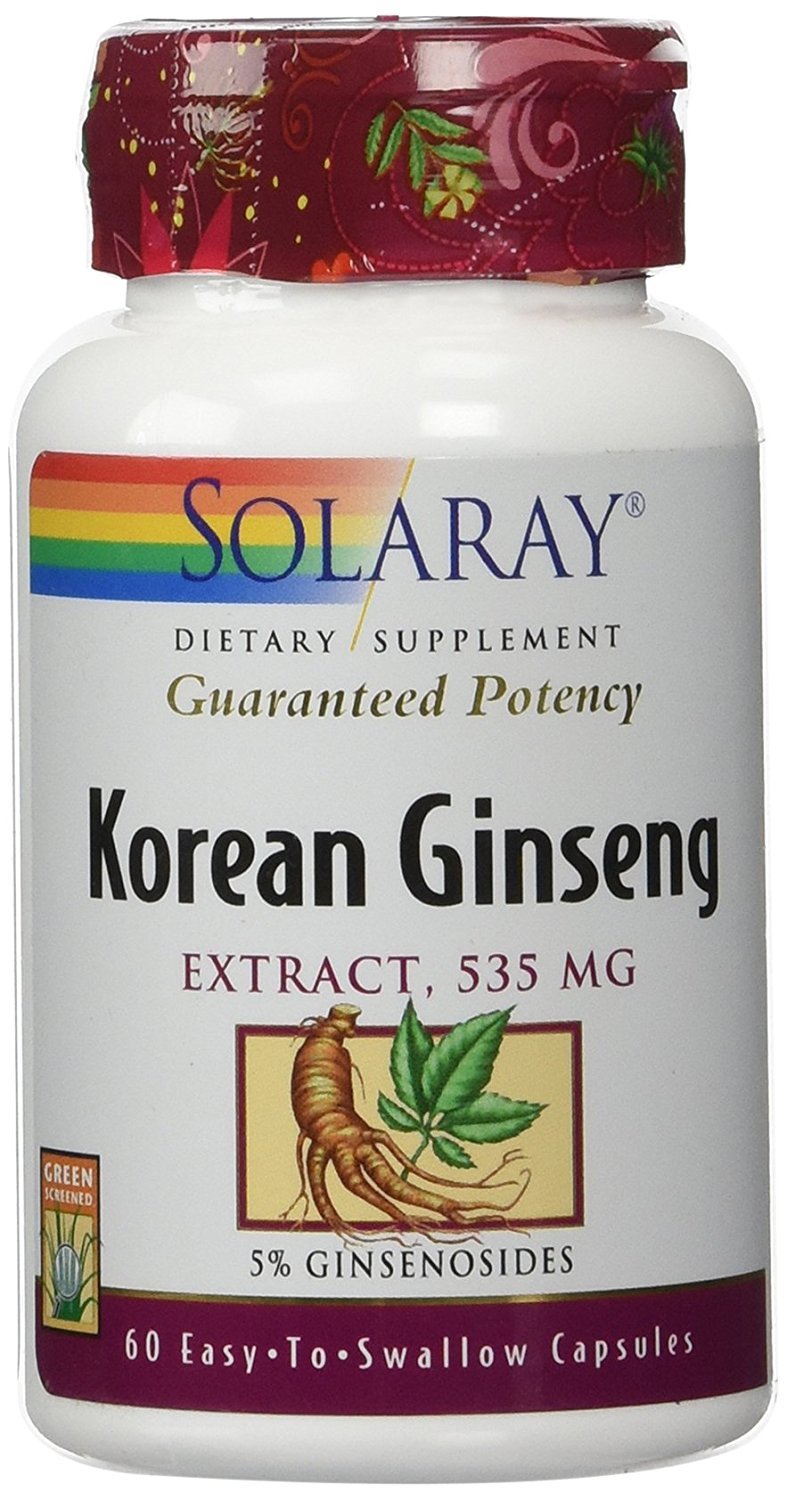 Solaray Korean Ginseng Root 500mg - 60 Capsules