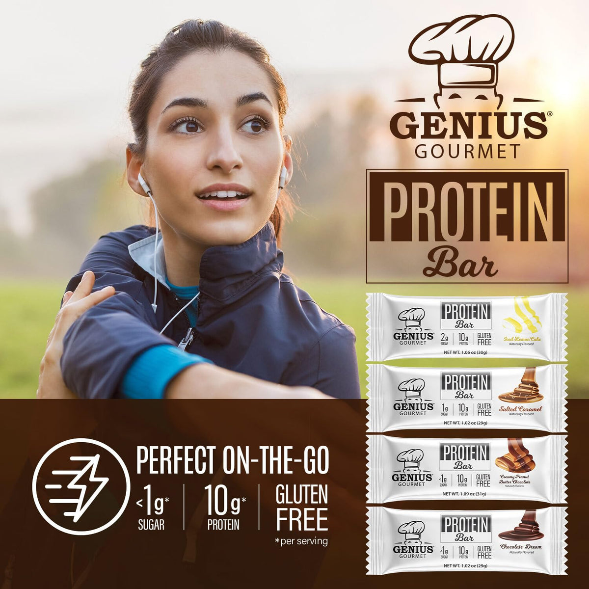 Genius Gourmet Gluten Free Keto Protein Bar