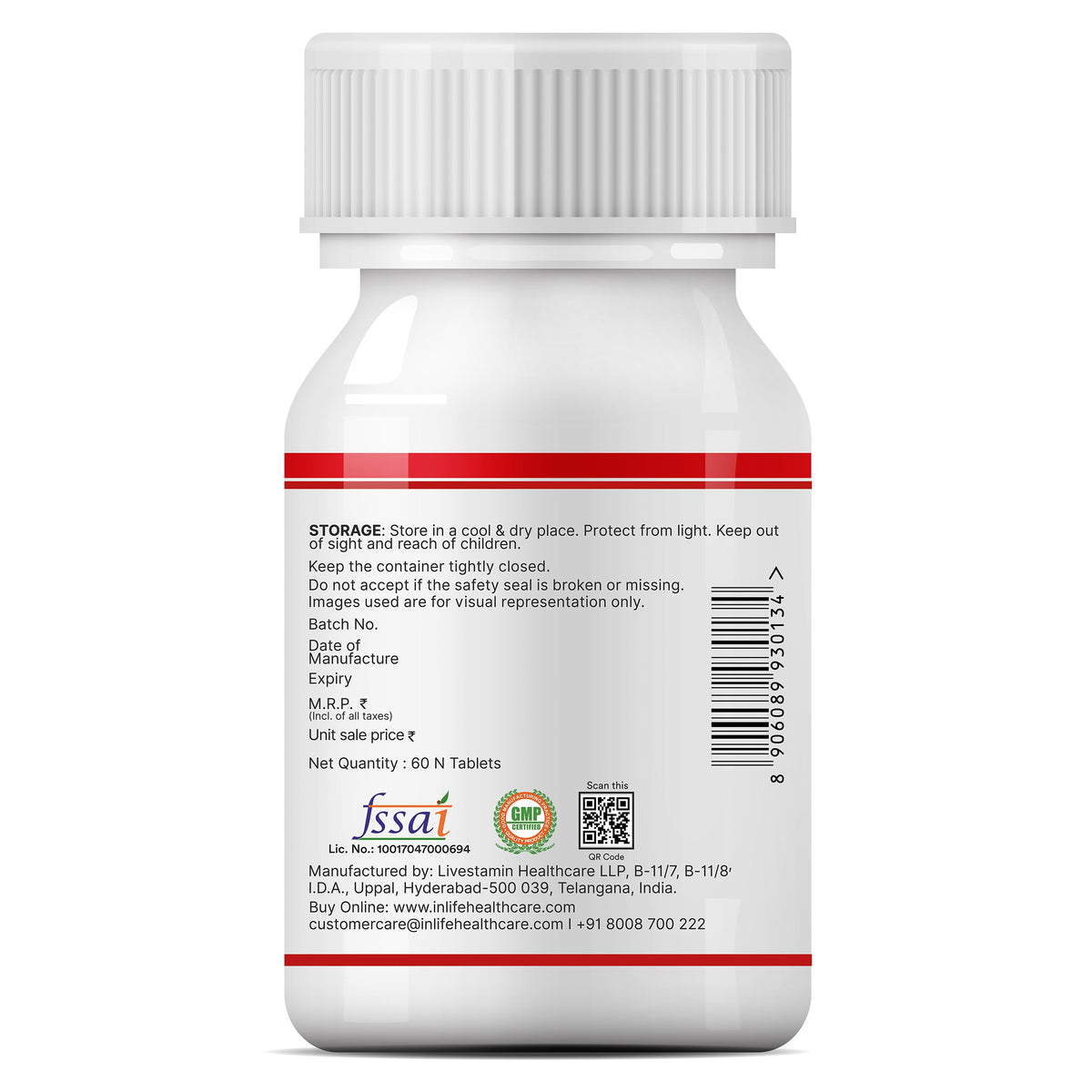 INLIFE Chelated Iron Folic Acid Supplement - 60 Tablets - image 8