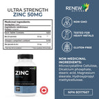 Renew Actives Zinc 50mg - 250 Tablets - image 7