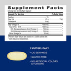 GNC Triple Strength Fish Oil Omega 3 1000mg EPA DHA - 120 Softgels - image 5