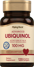 Piping Rock Ubiquinol 100mg - 120 Softgels