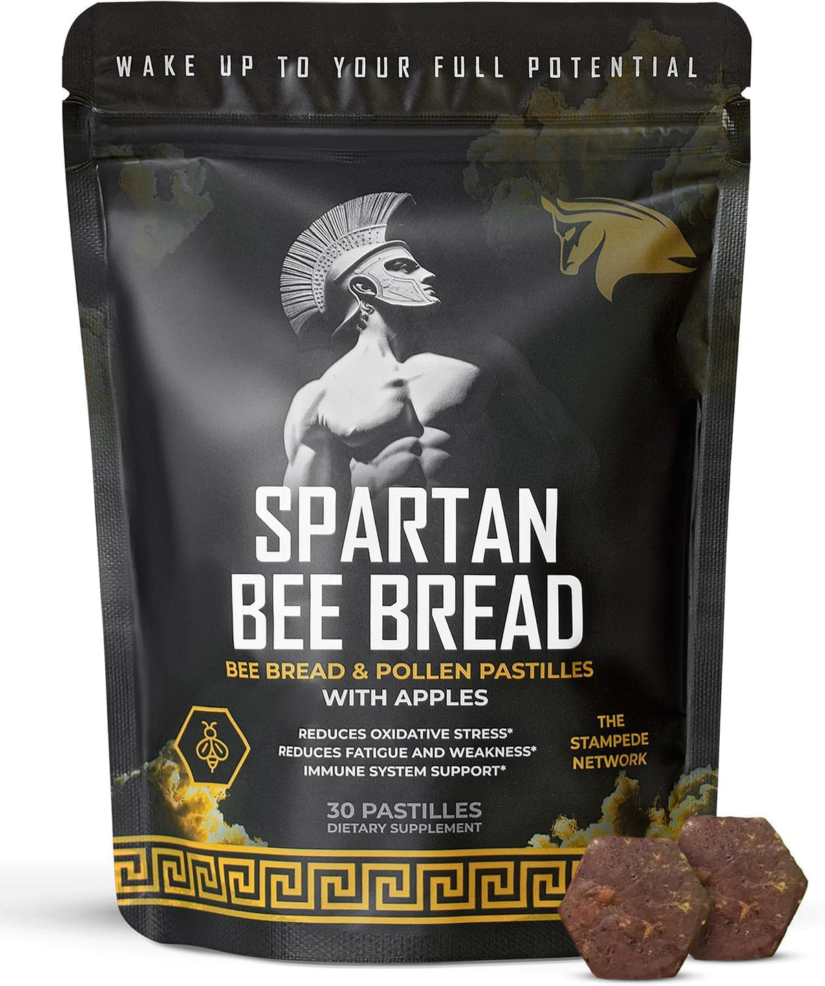 Spartan Bee Bread Chewables Raw Organic Bee Pollen & Propolis - 30 Count