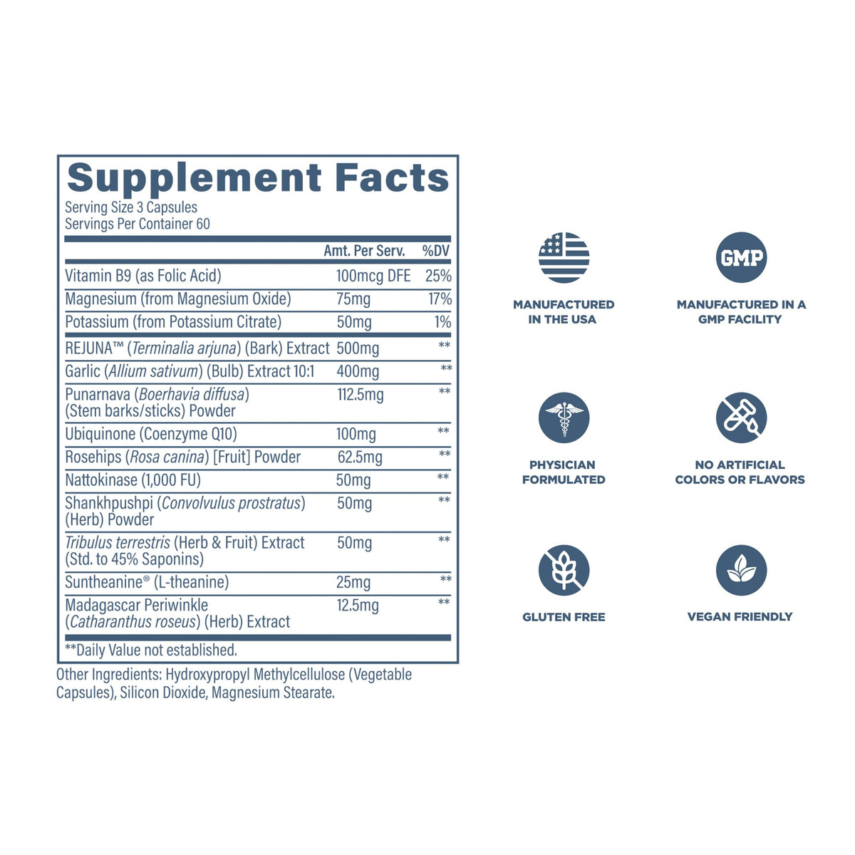 Revive MD Blood Pressure Support Supplement - 180 Vegetarian Capsules - image 6
