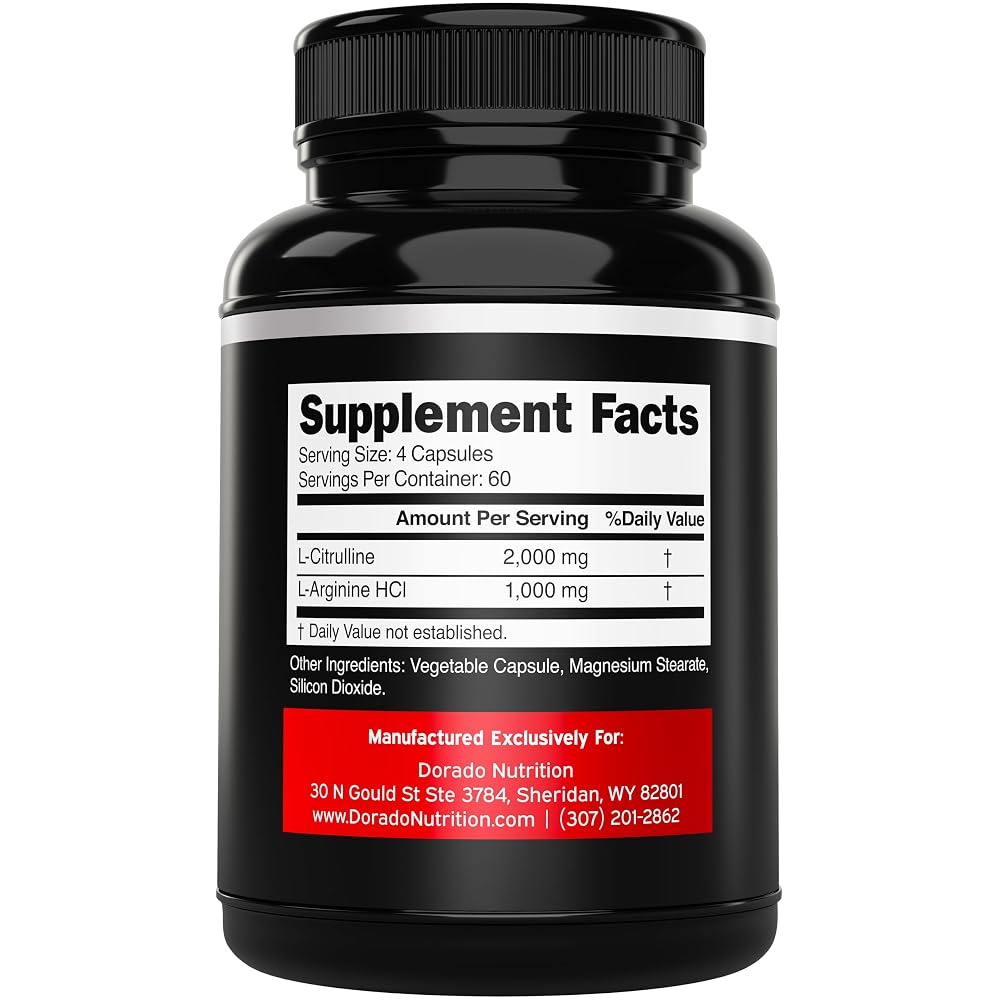 Dorado NUTRITION8 L Arginine L Citrulline Supplement - Stamina