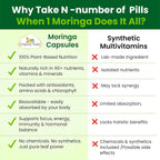 Organic Veda Moringa Capsule 1000mg - 360 Vegan Capsules - image 4