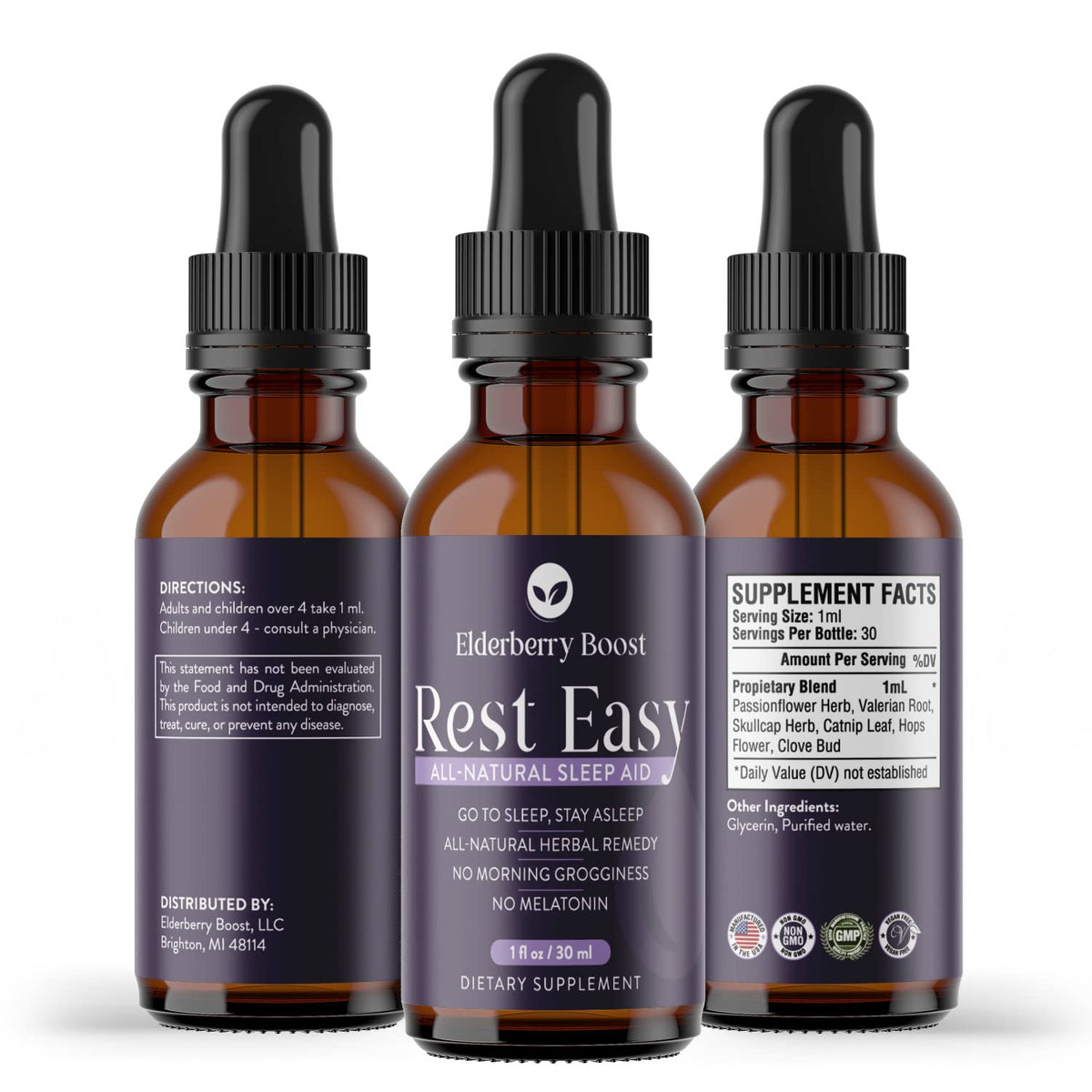 Elderberry Boost Rest Easy Sleep Remedy - 1 Fl Oz - image 4