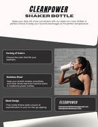 CleanPower Clean Power Stainless Steel Shaker Bottle