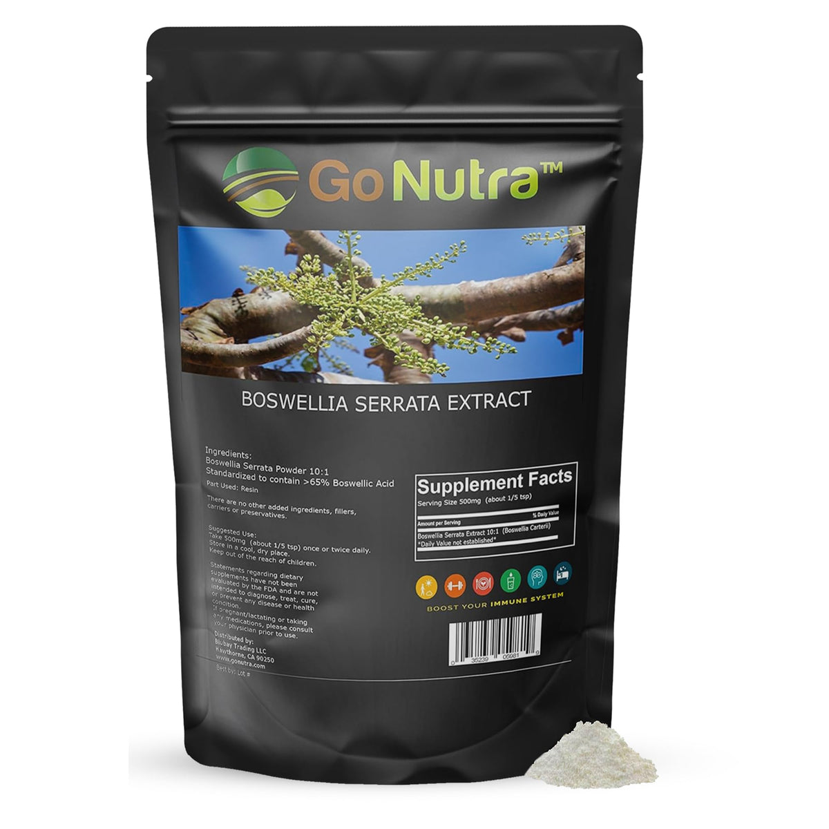 Go Nutra Boswellia Serrata Extract Powder 65% Boswellic Acid - 8 oz - image 8