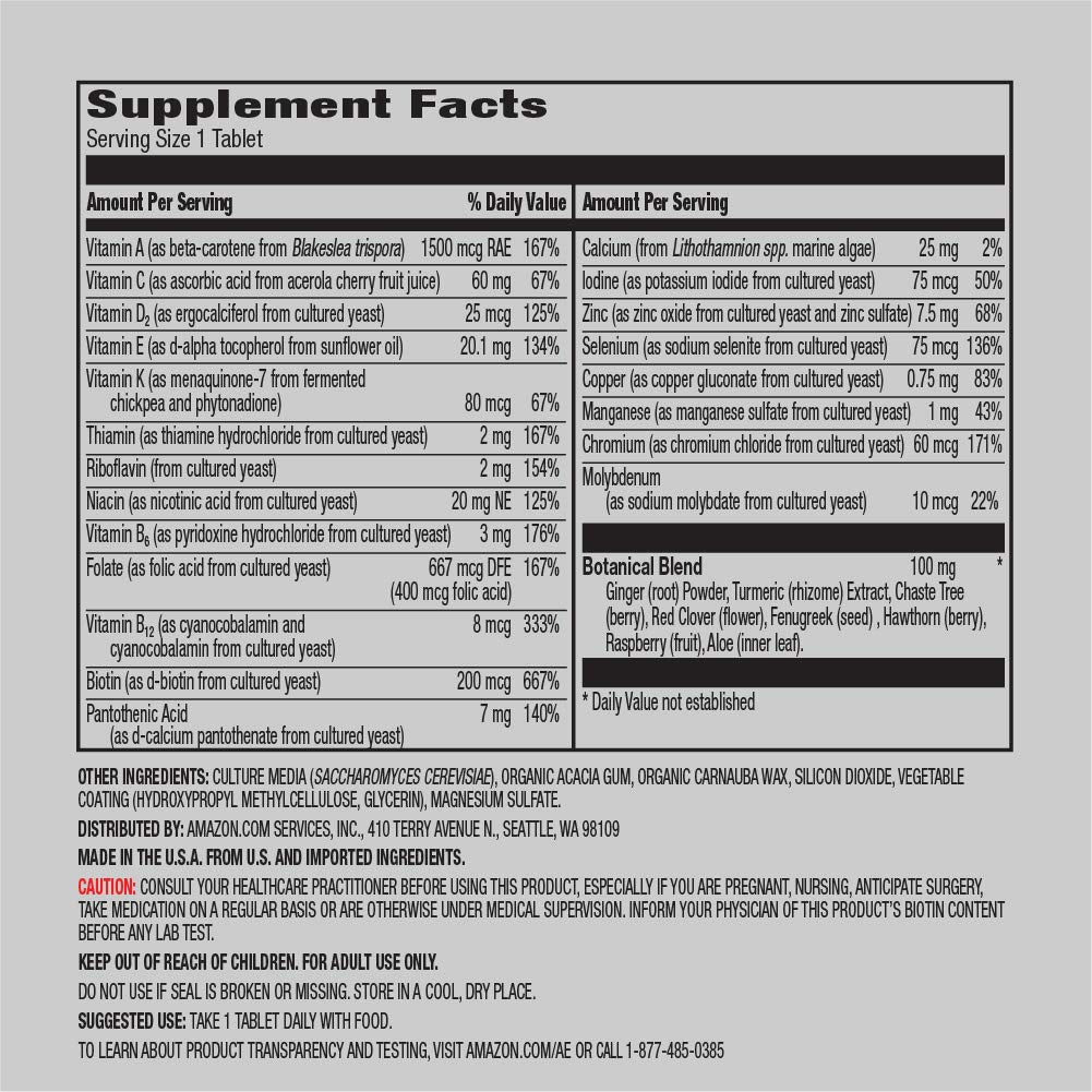 Amazon Basics Women's 40+ One Daily Multivitamin - 65 Tablets - image 2