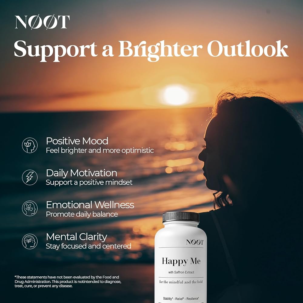 NØØT Happy Me Natural Mood Support Supplement - 60 Capsules - image 3