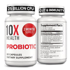 10X Health Probiotics for Men Immune Support - 60 Capsules