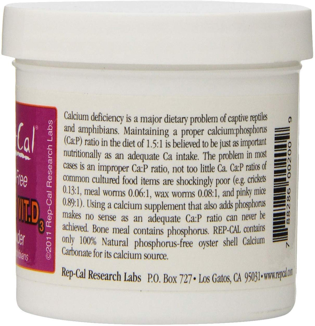 Rep-Cal Phosphorus Free Calcium with Vitamin D3 Ultrafine Powder - 2 Pack - image 3