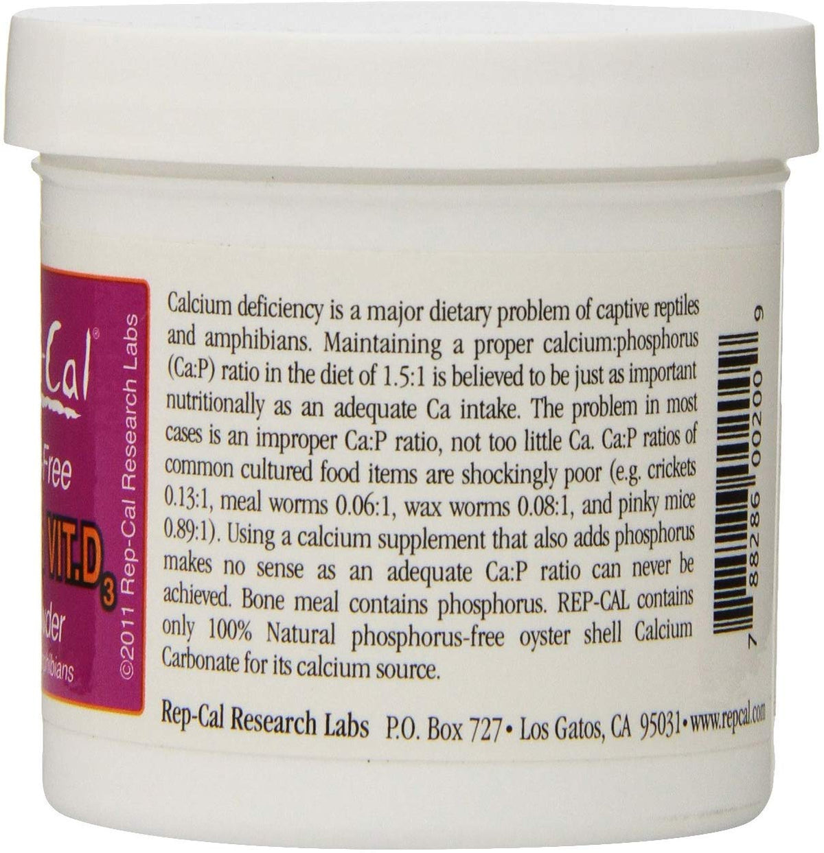 Rep-Cal Phosphorus Free Calcium with Vitamin D3 Ultrafine Powder - 2 Pack - image 3