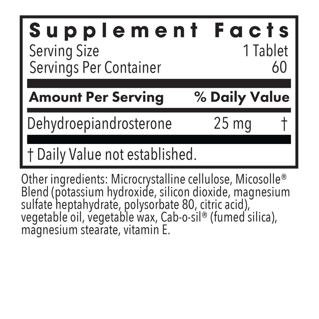 Allergy Research Group DHEA 25 mg Hormone Support - 60 Tablets - image 2
