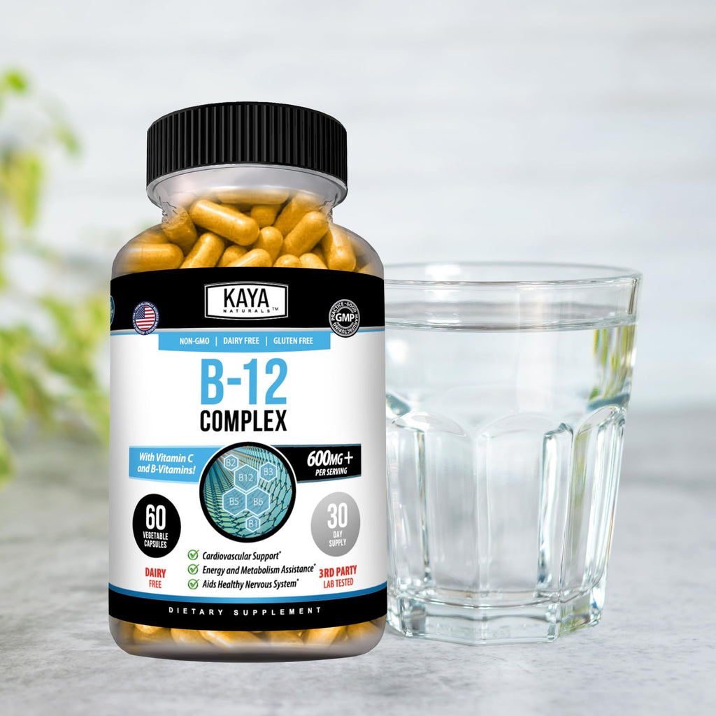 Kaya Naturals B-12 Complex - Multivitamin Supplement for Women & Men