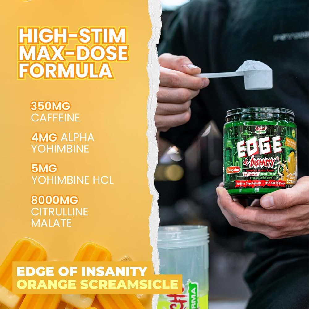Psycho Pharma Edge of Insanity High-Stim Pre-Workout Powder