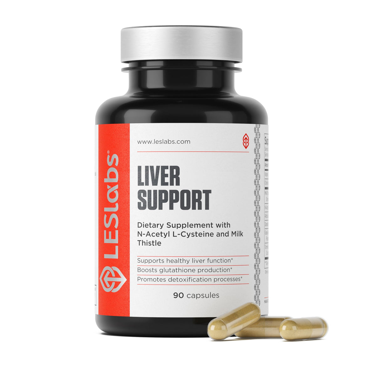 LES Labs Liver Support & Detox Supplement, 90 Capsules
