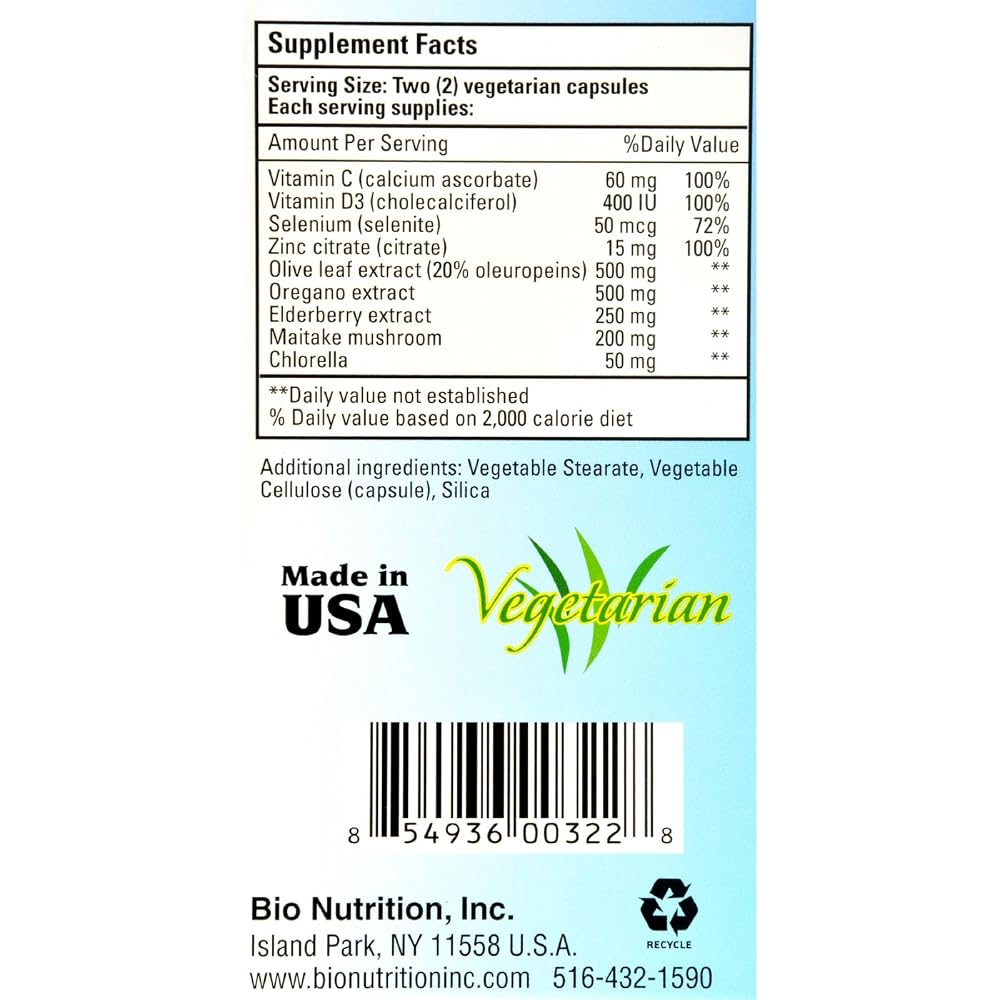 Bio Nutrition Immune Wellness Supplement - 60 Vegetarian Capsules - image 2