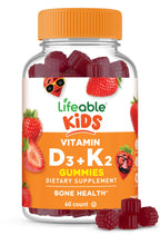 Lifeable Kids Vitamin D3 K2 Gummies 500 IU - 60 Gummies