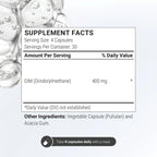 Supersmart DIM Supplement 400mg Daily - 120 Vegetarian Capsules - image 4